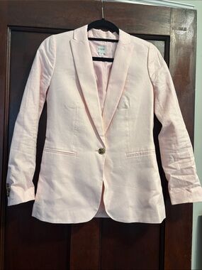 J. Crew Factory Pale Pink Single-Button Blazer